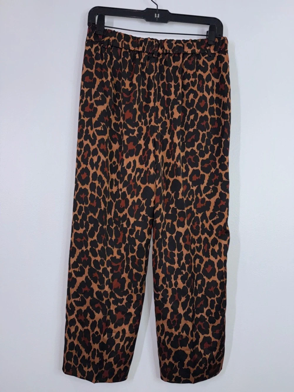 J. Crew high waisted leopard print satin trouser style pants size 2